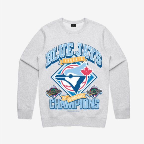 Peace Collective Toronto Blue Jays Vintage Cooperstown Collection Crewneck - Ash - Picture 1 of 1